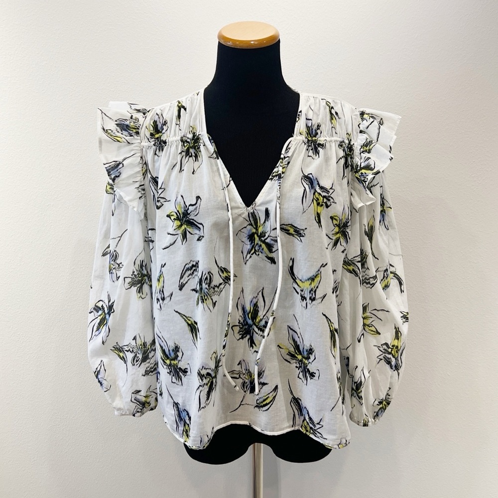 Tanya Taylor Delaney Floral Cotton Top - Picture 3 of 12